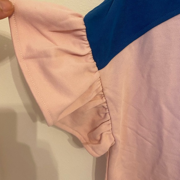 Voy Color Block French Terry Ruffle Top size large - Picture 7 of 10